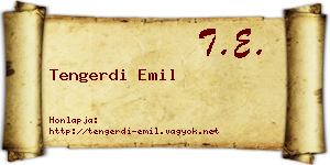 Tengerdi Emil névjegykártya